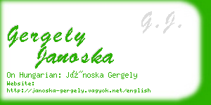 gergely janoska business card